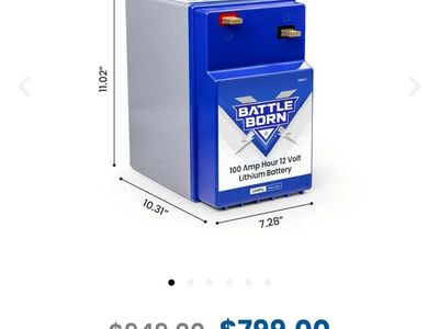 BATTLE BORN - 100Ah 12V GC2 LiFePO4 Deep Cycle Bat