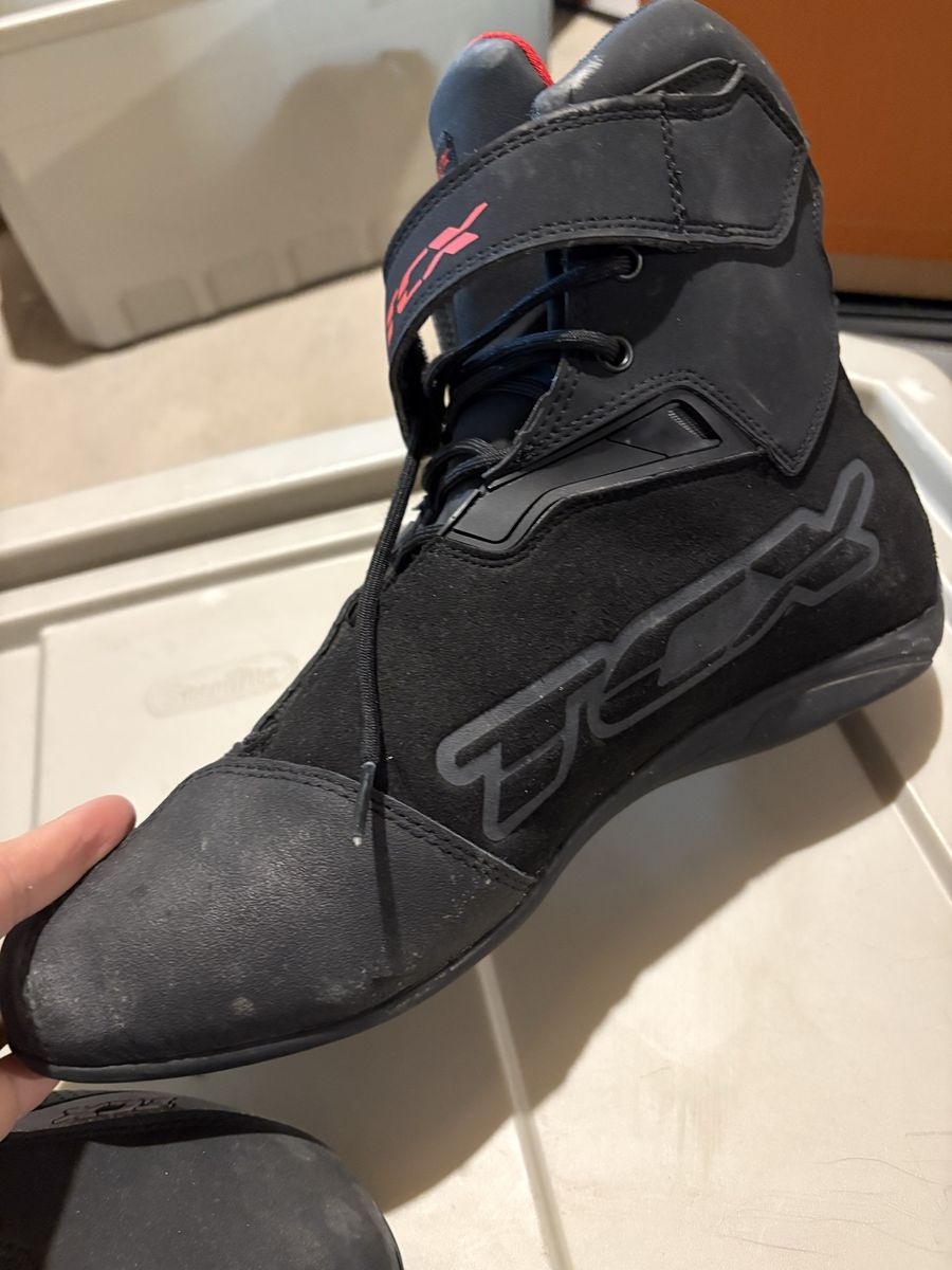 TCX Rush WP Waterproof Motorcycle Riding Shoes, Men's US 10 / EU 44, Black, OrthoLite