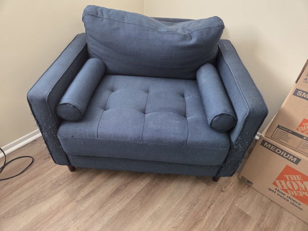 Blue Tufted Accent Chair – $25 | Pickup Only