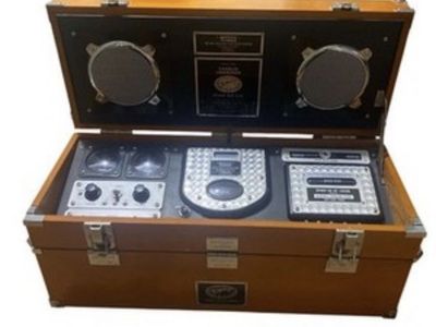 Charles Lindbergh "Spirit of St Louis" CD and Cassette Tape Box/Speakers
