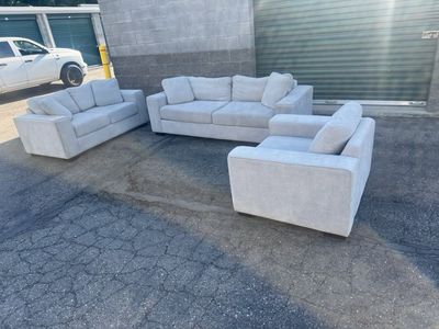 3 Piece Fabric Couch Set $550 Free Delivery Today