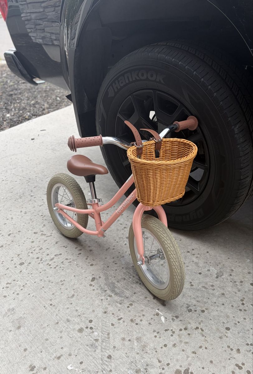 pink retrospec balance bike