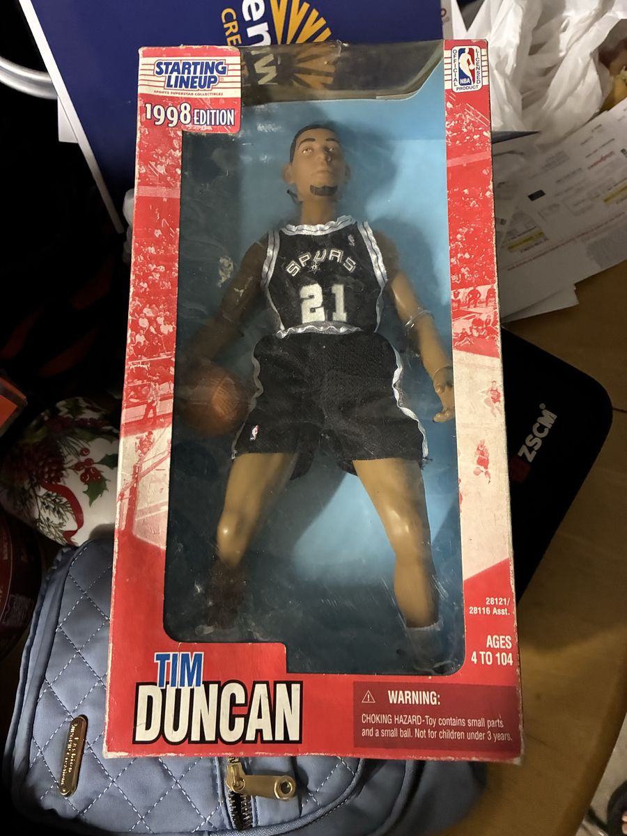 Starting Lineup 1998 Edition Tim Duncan NBA Action Figure Spurs #21 Original Box