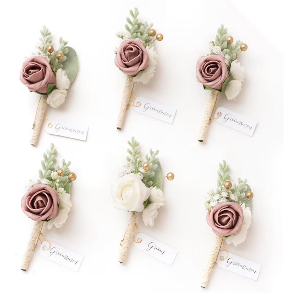 Artificial Flower Boutonnieres