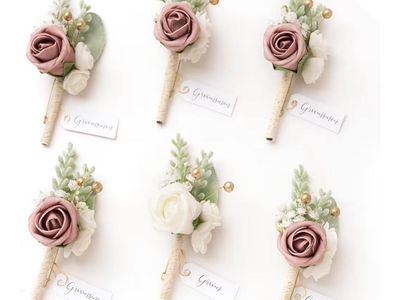 Artificial Flower Boutonnieres