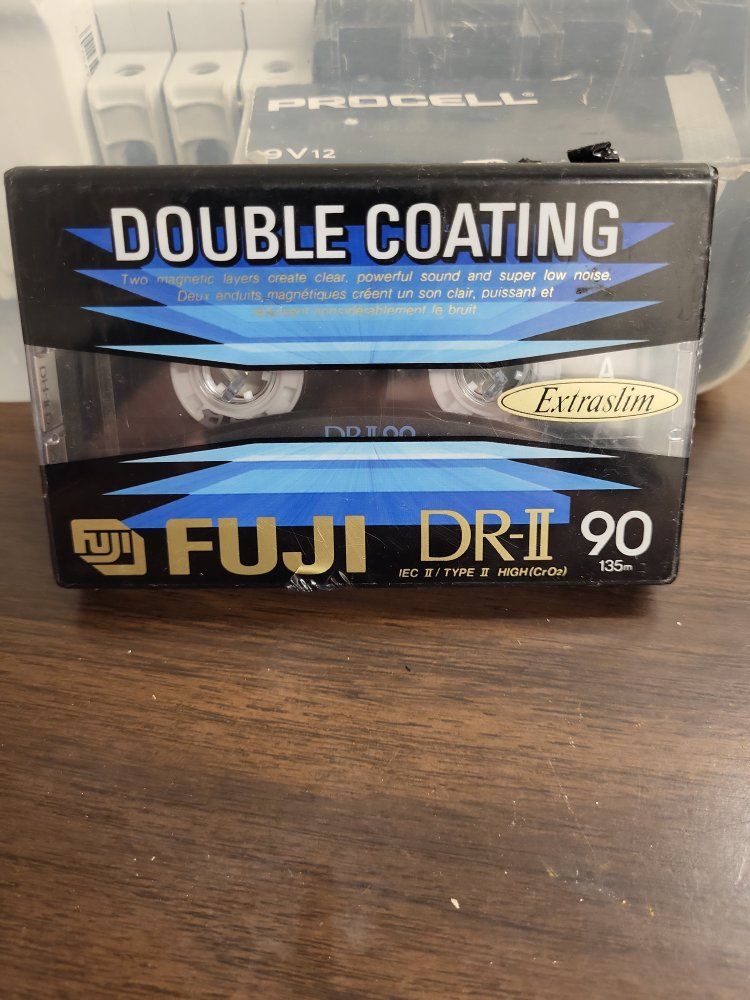 FUJI DRI 90 Extraslim Audio Cassette Tape - New, Sealed