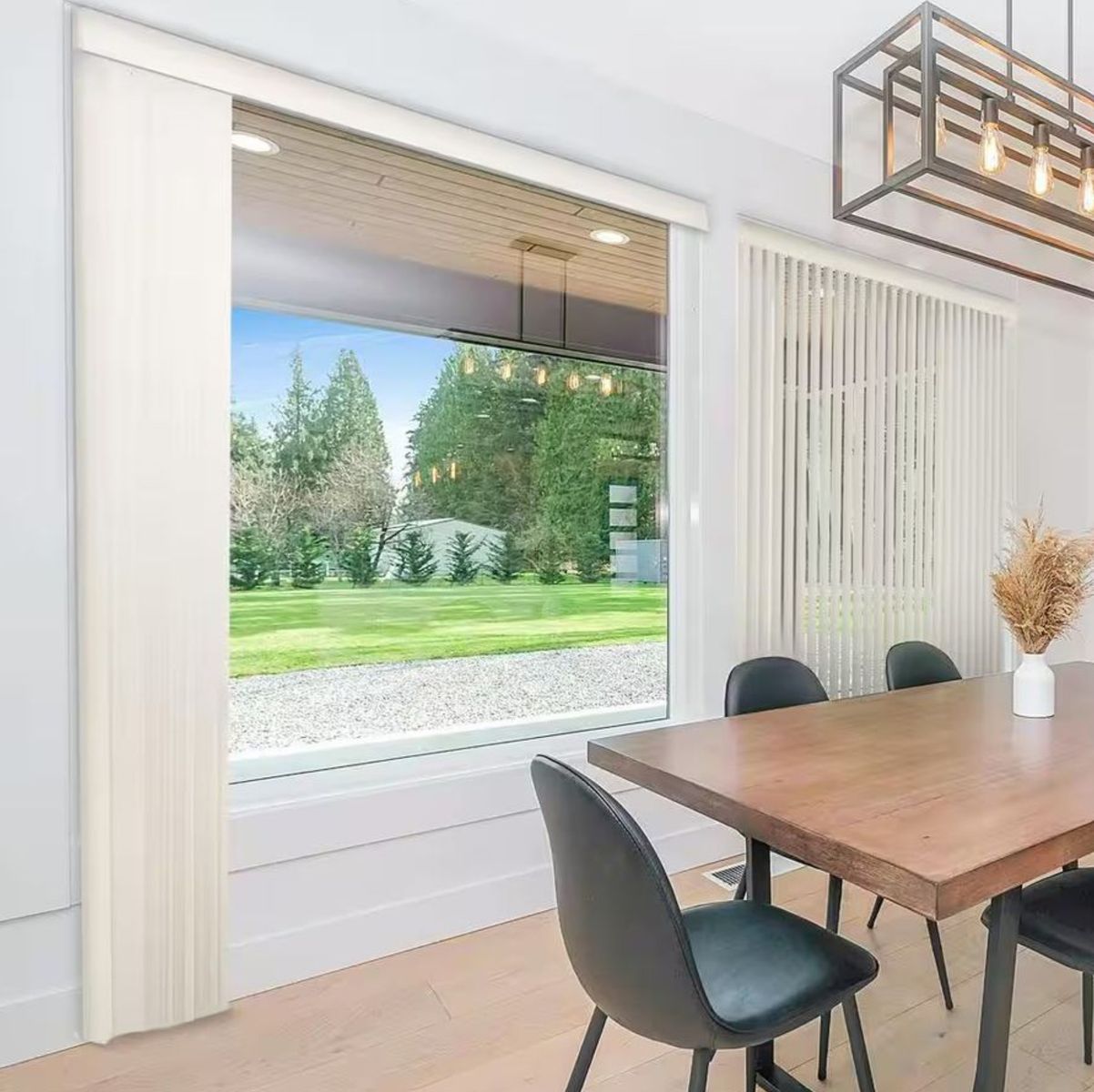 Oxford Alabaster Cordless Room Darkening Vinyl Vertical Blind 78"x 84"