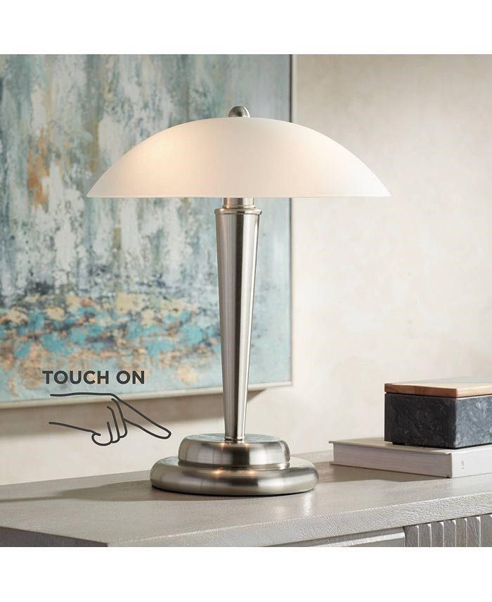 17in Possini Euro Deco Dome Touch On-Off Accent Table Lamp