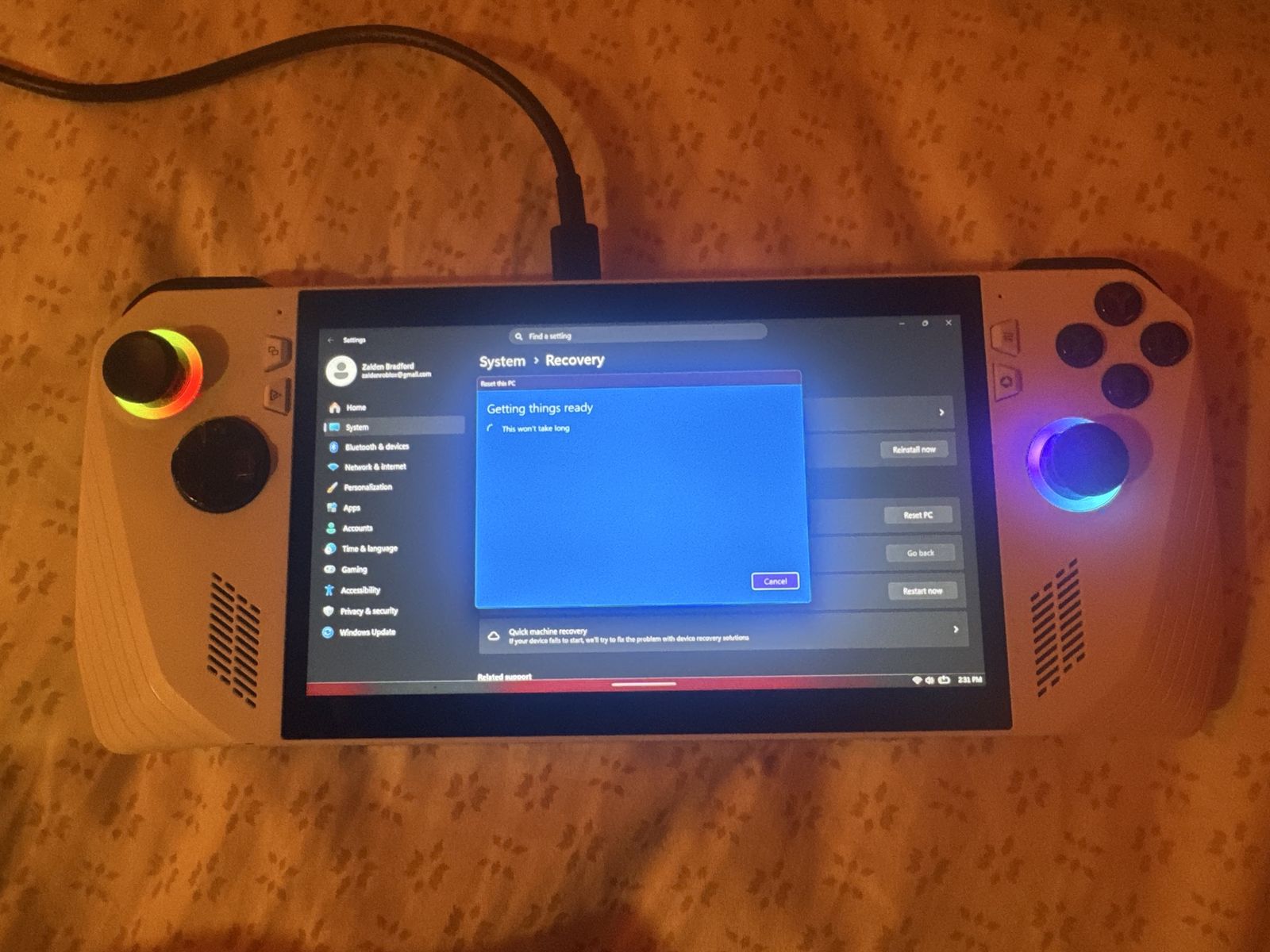 ASUS ROG Ally Handheld Gaming Console - AMD Ryzen Z1, 16GB RAM, 512GB Storage, Excellent Condition