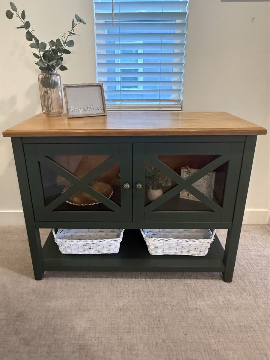 Refinished Green Accent Cabinet / Buffet – EVERGREEN