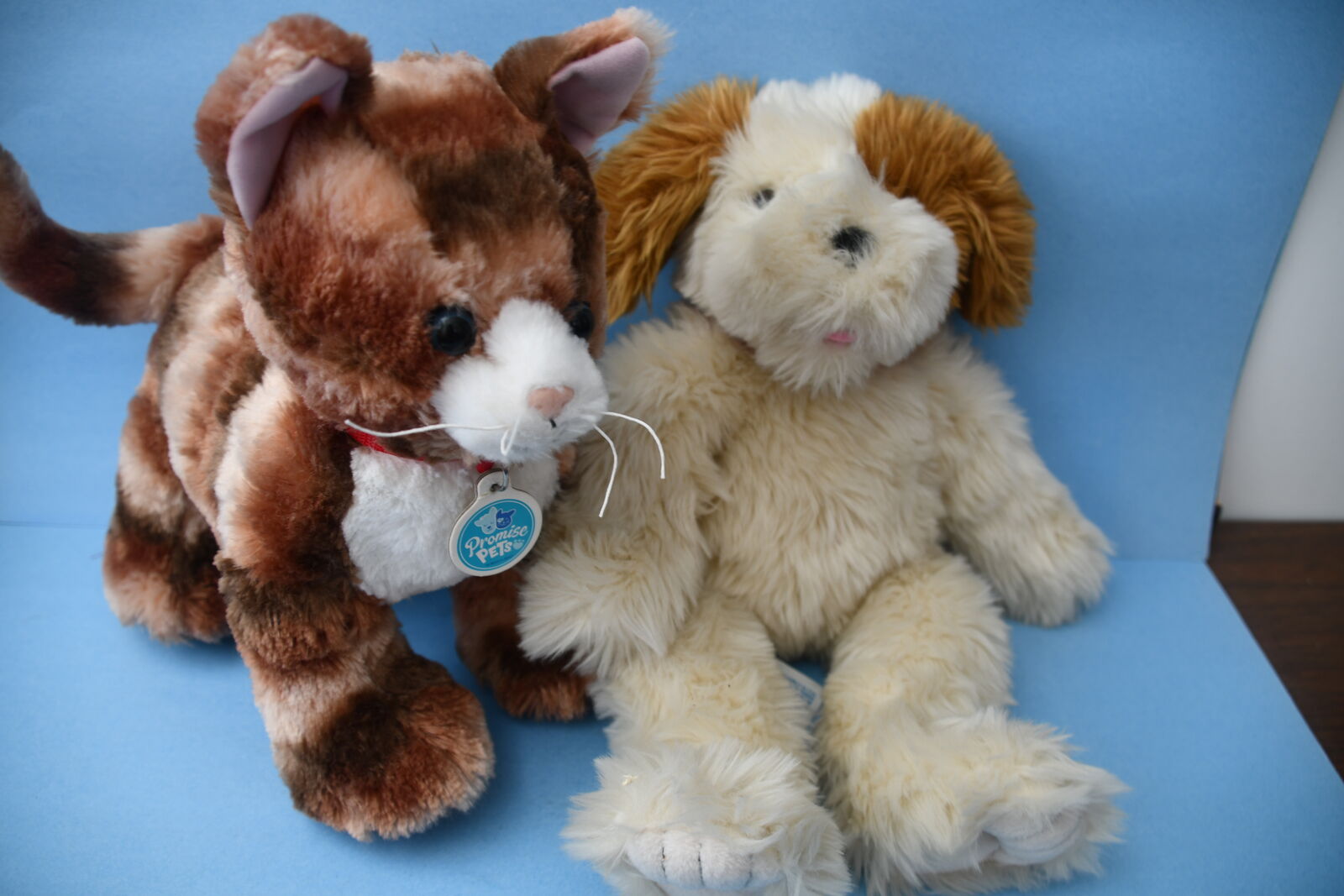 2 BUILD A BEAR "DOG & CAT" STUFFED ANIMALS ~ DOG BARKS & PANTS ~ CUTE & CLEAN!