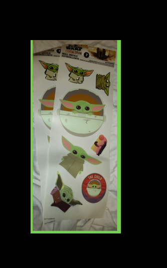 Star Wars Mandalorian GROGU Child Baby Yoda 14 pc Wall Decals Removable Stickers