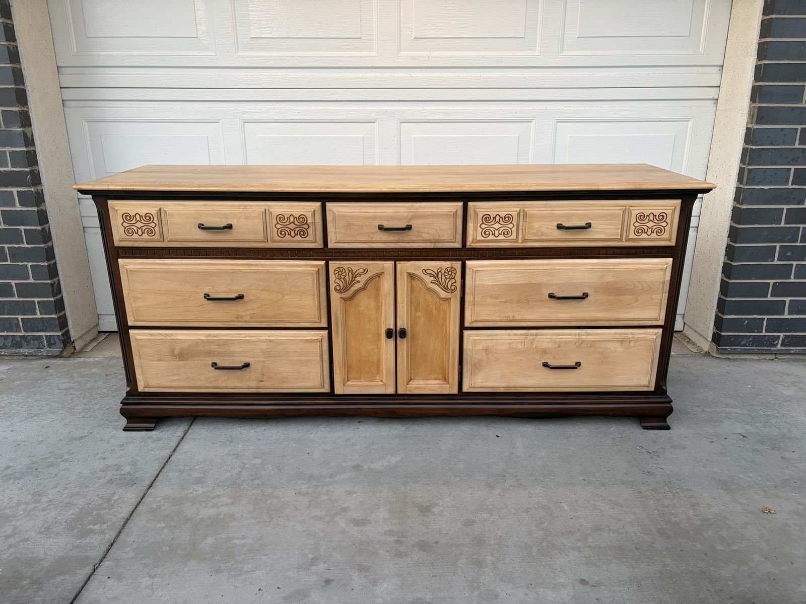 Two-Tone Wood Dresser