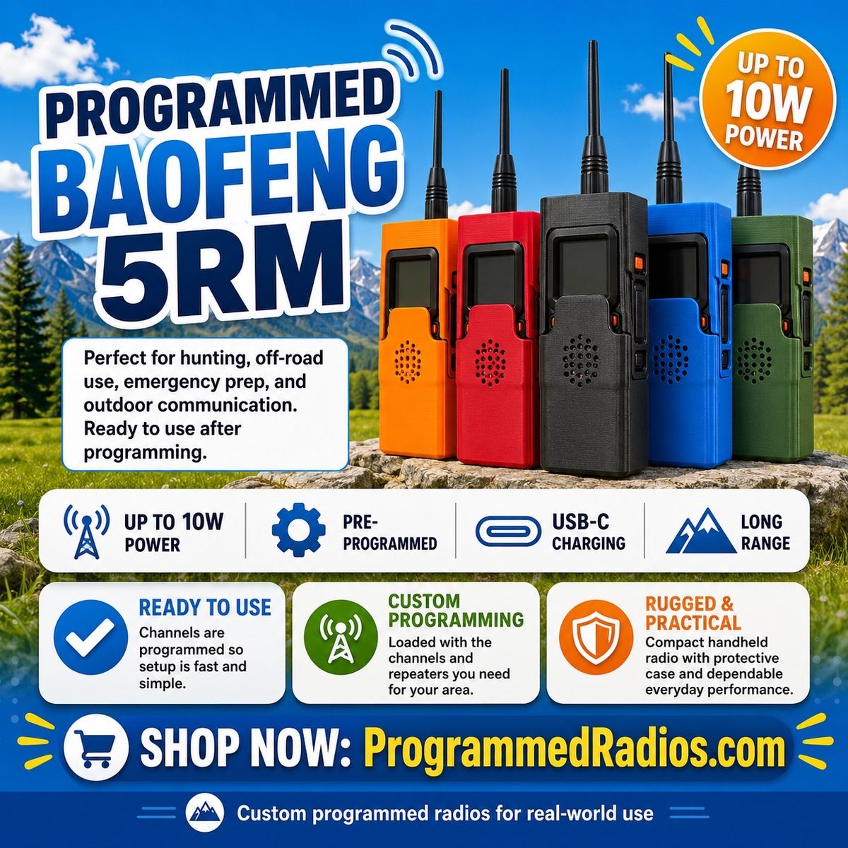 Programmed Radios | Hunting, Off-Road & Emergency