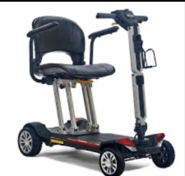 Compact Folding Electric Mobility Scooter with 4 Wheels and Armrests
