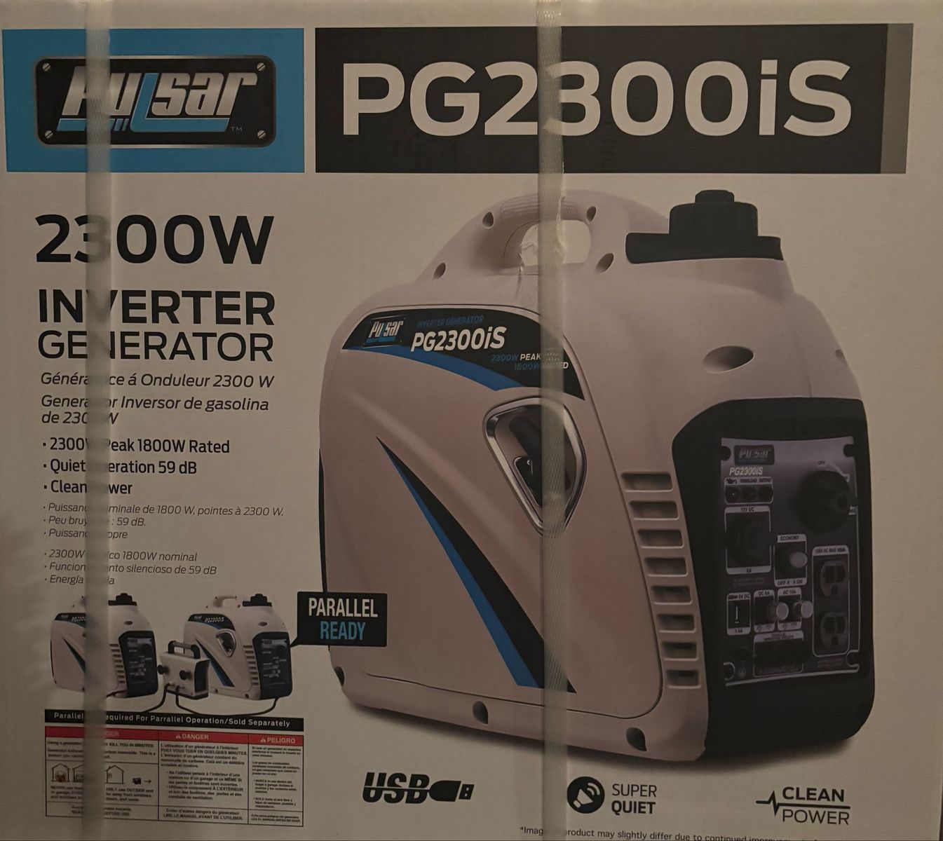 Pulsar PG2300iS 2300W Peak Inverter Generator - Quiet, Parallel Ready, Clean Power