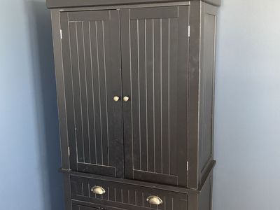 Black IKEA Cabinet - with Drawer & Shelving