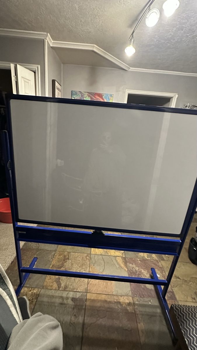 Adjustable, double sided 44 x 30 whiteboard