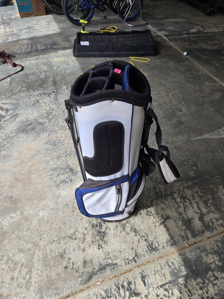 Wilson Tour Distance Golf Stand Bag - White/Blue, Lightweight Carry Bag