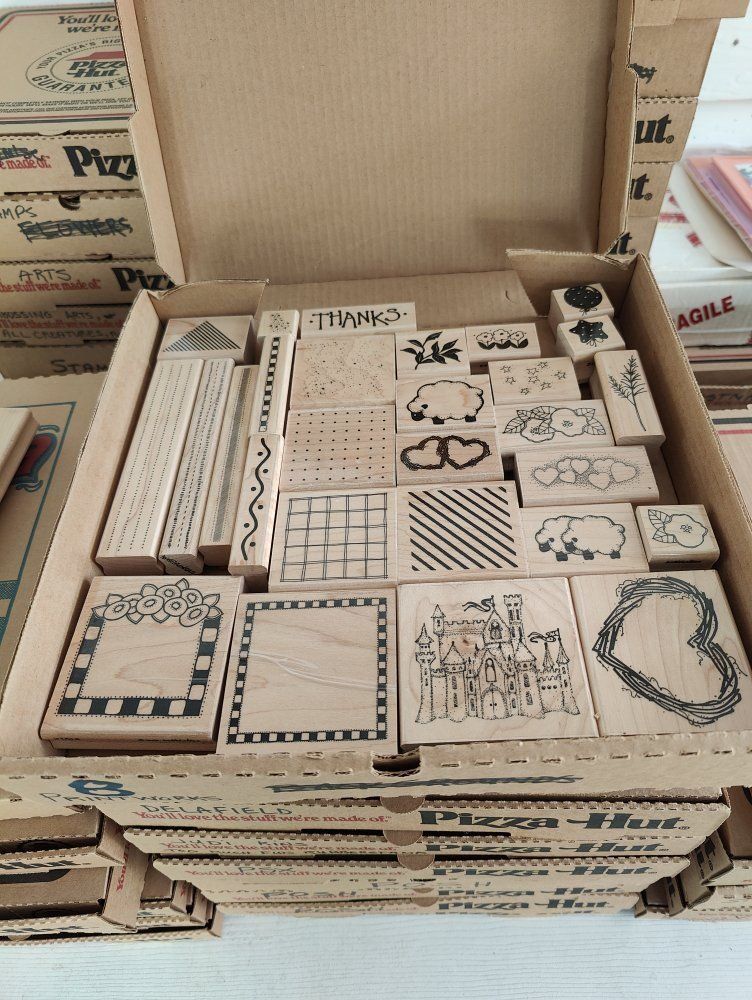 Box #8 New, old stock rubber stamps, designed mainly for people that like to make their own greeting cards.