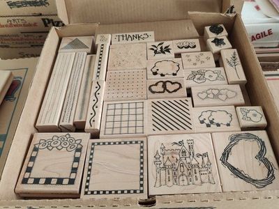 Box #8 New, old stock rubber stamps, designed mainly for people that like to make their own greeting cards.