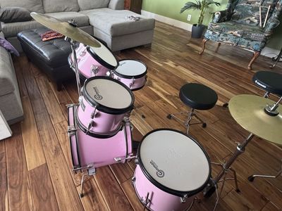 Gammon Percussion 5-Piece Junior Drum Set (pink)