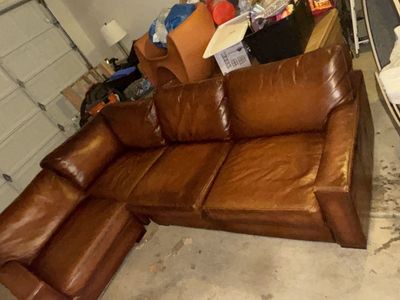 Pottery Barn Premium Leather Sectional-IMMACULATE!