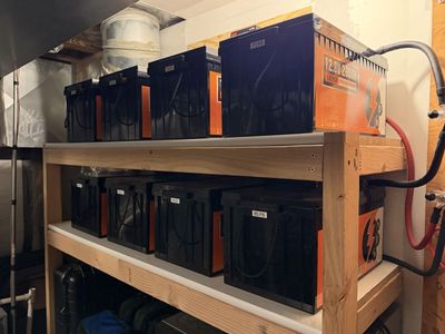 28.7 kWh nominal, 51.2 V LiFePO₄ battery bank