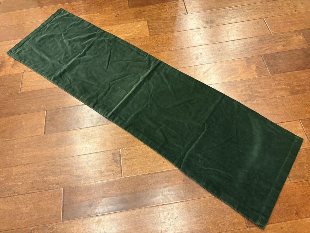 Dark Green Velvet Table Runner Almost 5 Ft Long