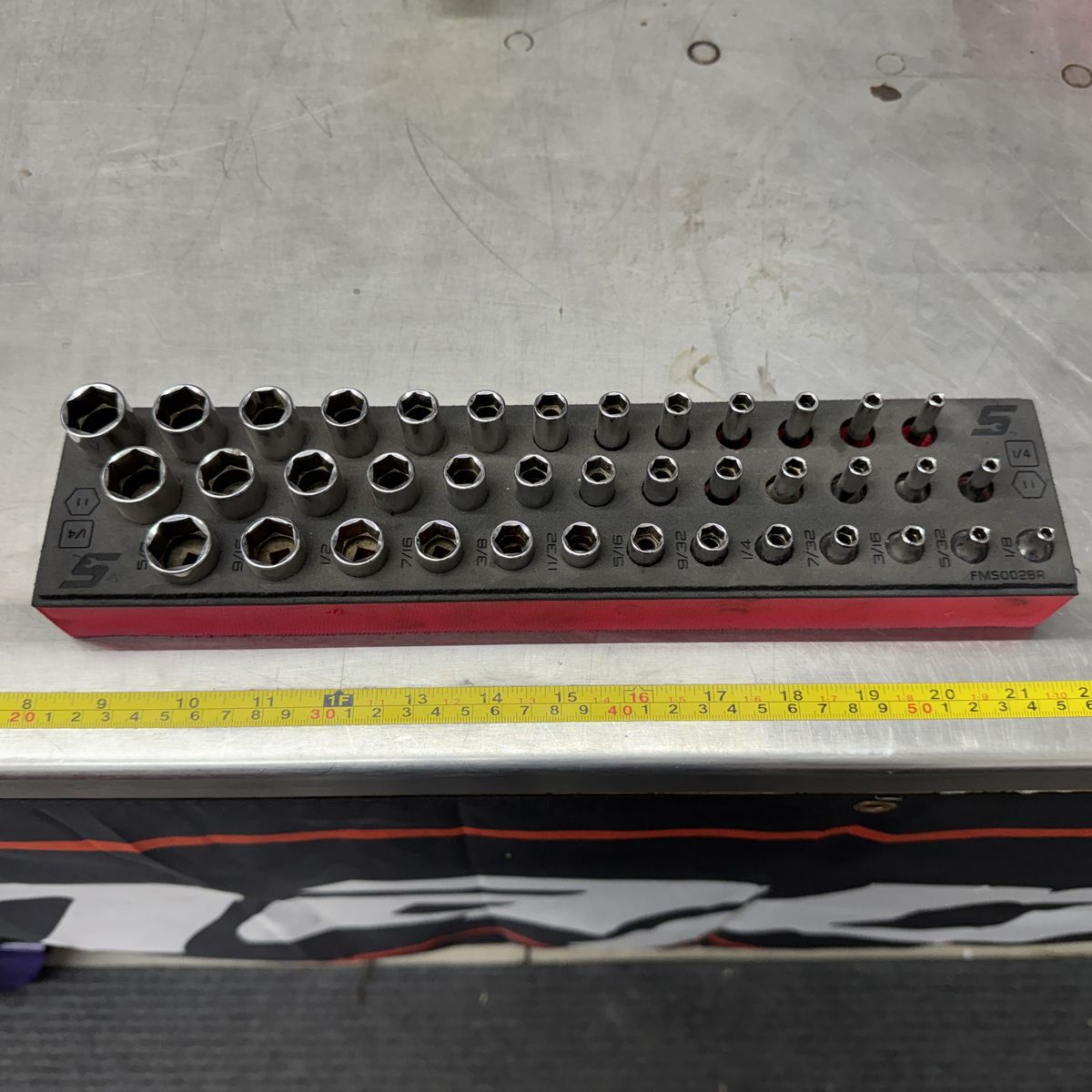 Snap-on 1/4" SAE Deep, Mid, Shallow Socket Sets in Foam