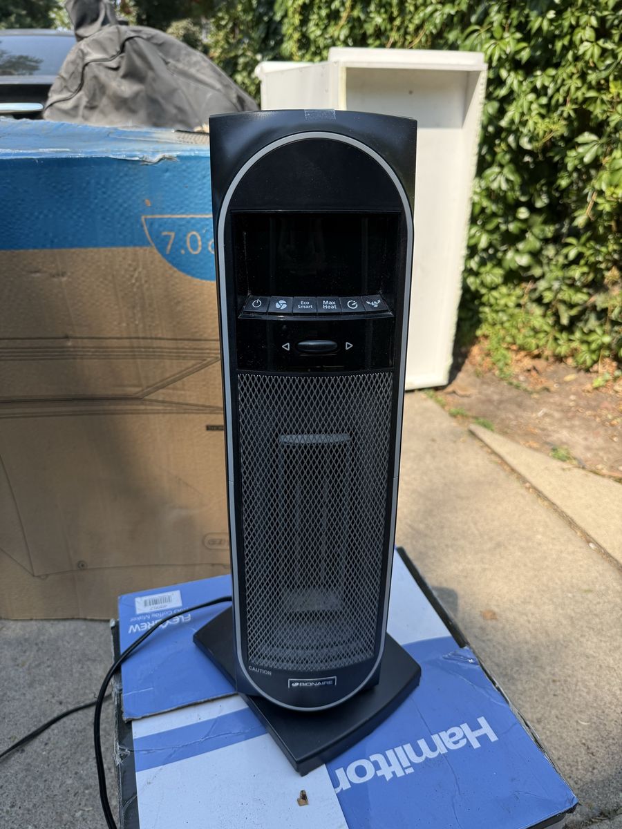 Bionaire Digital Electric Ceramic Tower Space Heater Black