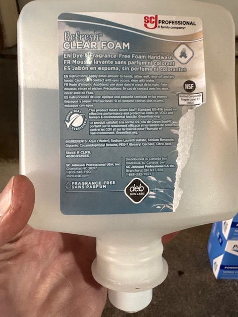 SC Johnson Refresh Clear Foam Hand Washing Soap