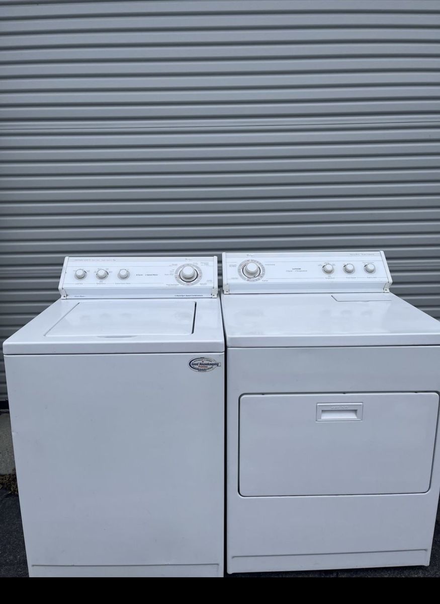 Whirlpool Heavy Duty Super Capacity Washer & Electric Dryer Set, Free Delivery.
