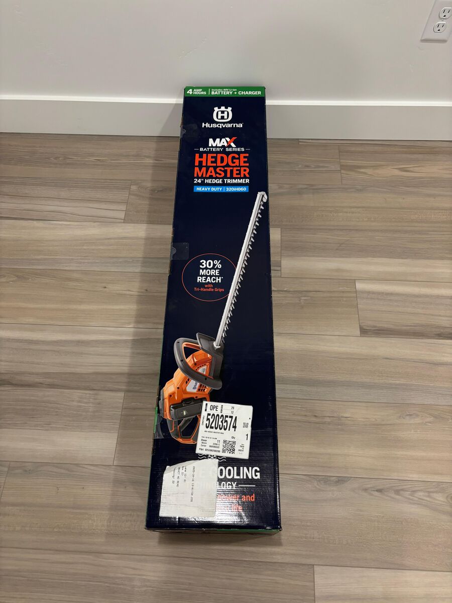 NEW-Husqvarna HedgeMaster 320iHD60 40-volt 24-in Battery Hedge Trimmer 4 Ah Battery+Charger included