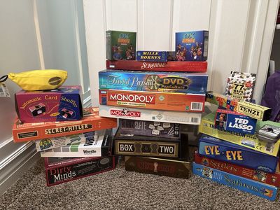 Board Game Bundle: Monopoly, Scrabble, Trivial Pursuit, Catan, Ted Lasso & more!