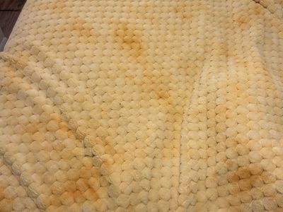 Yellow minky blanket/ honeycomb shape print