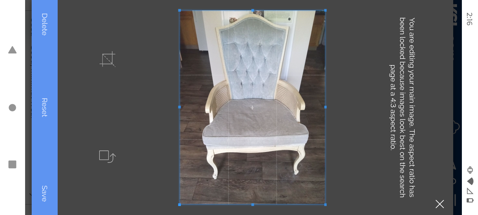 Vintage French Provincial Tufted Accent Chair with Cane Sides