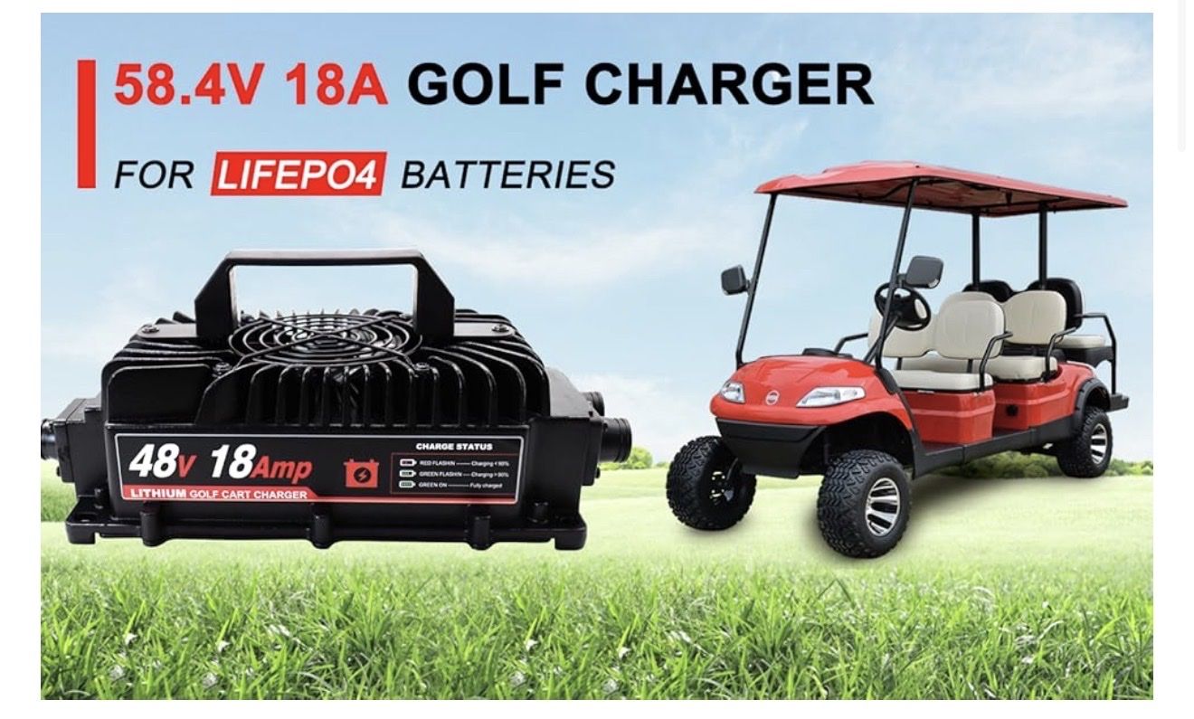 58.4V 18A Lithium Onboard Battery Charger for 48V (51.2V) 16S LiFePO4 Battery, IP67 Waterproof Charg
