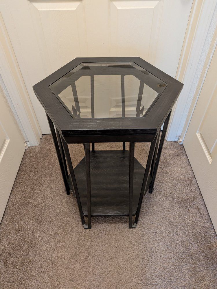 Nightstand with crystal top