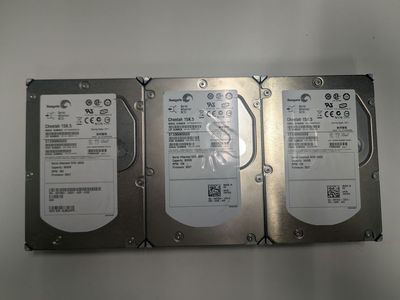 LOT of 3 Seagate Cheetah 15K.5 ST3300655SS 300GB 3.5" SAS Server HDD 0HT953
