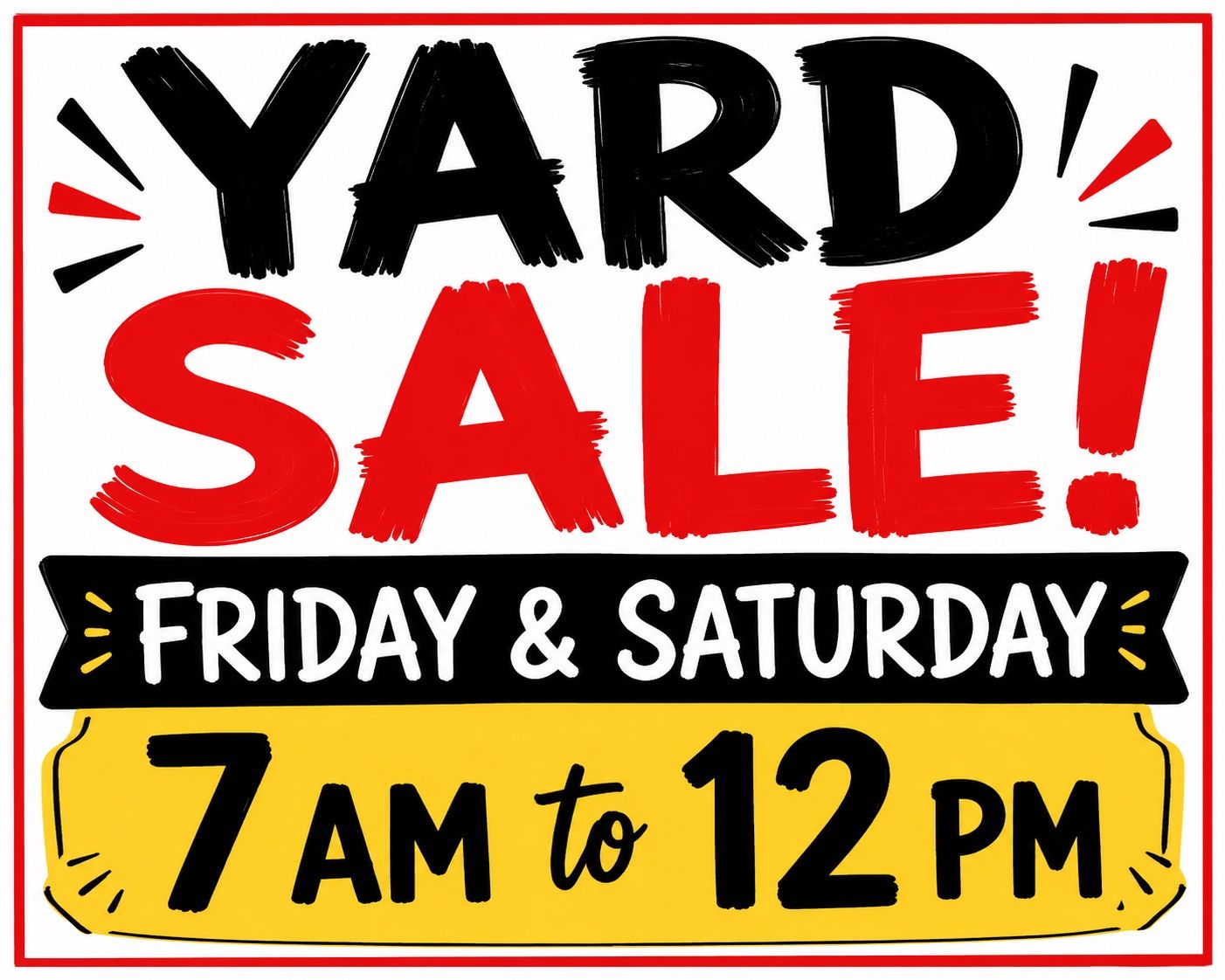 East Sandy Yard Sale - Friday & Saturday 7 AM to 12 PM 2431 E Summerfield Ln