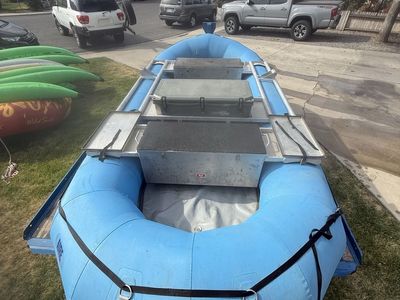 AIRE 14’ Whitewater Raft with Aluminum Frame and Dry Box and cooler