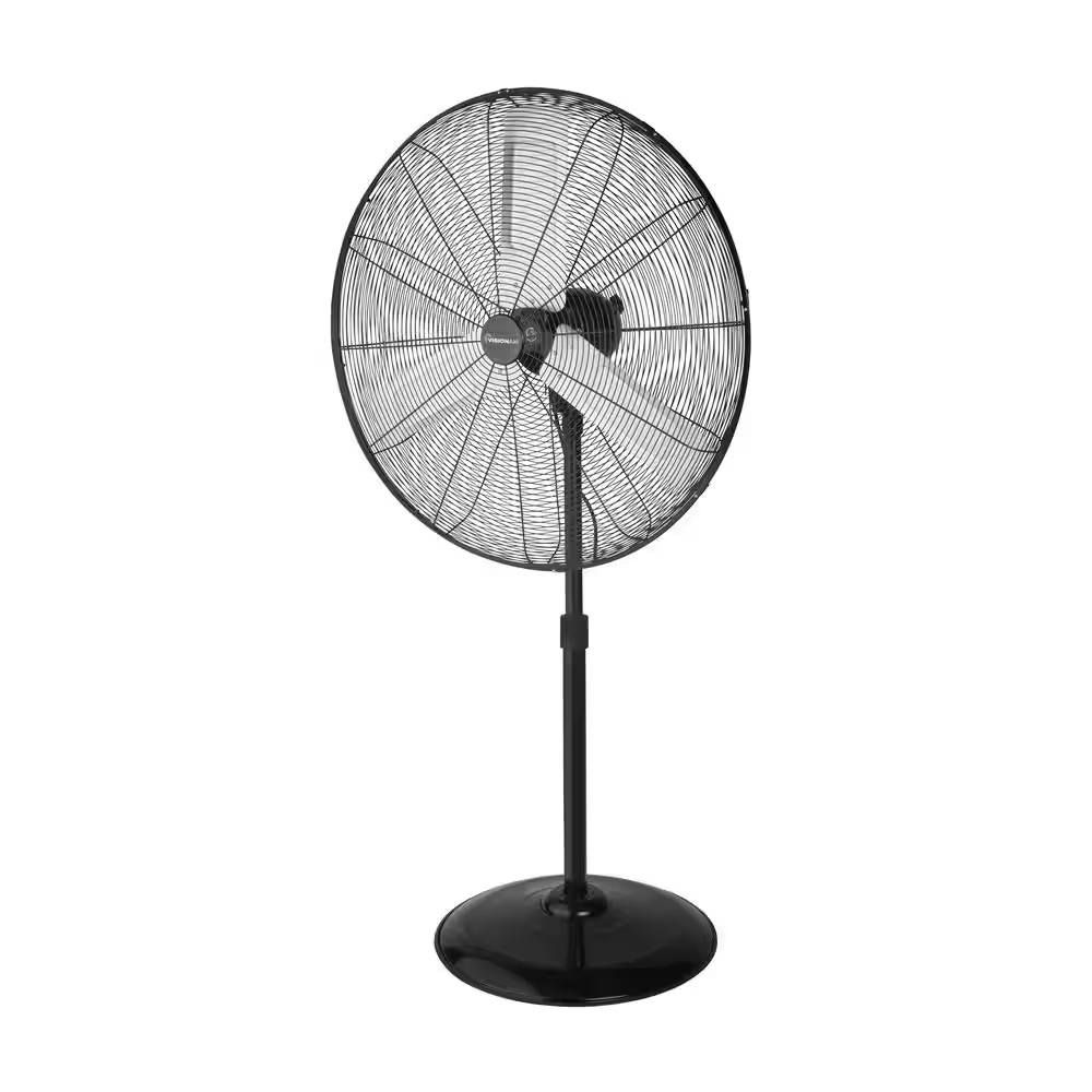 30 in. Heavy-Duty Pedestal Drum Fan, Black