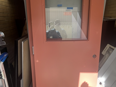 Solid wooden commercial doors