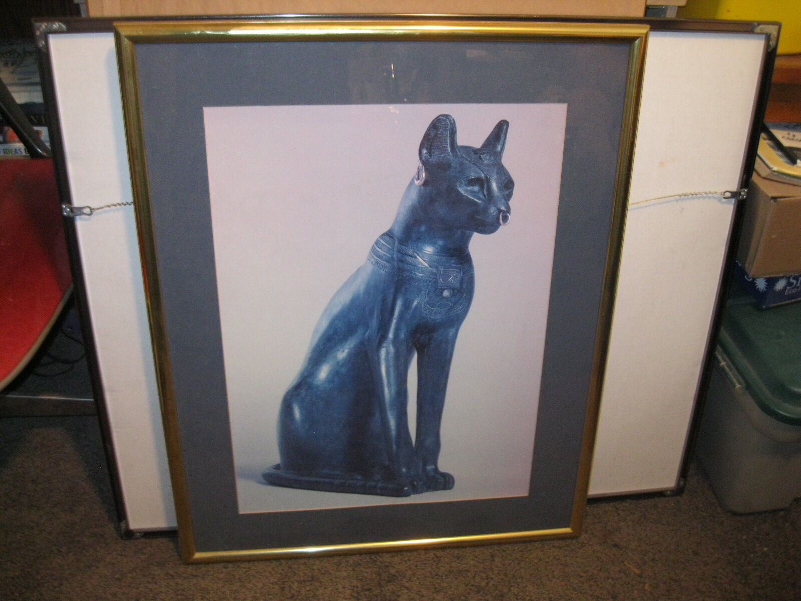 Bastet Egyptian Cat Statue Framed Photo