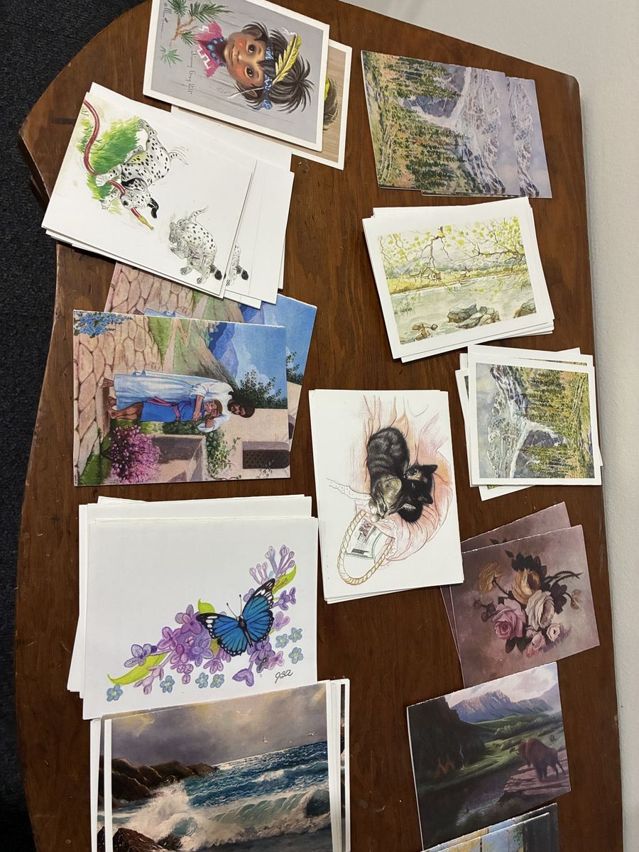 Assorted homemade blank Greeting Cards - Mixed Lot of Landscapes, Animals, & Art