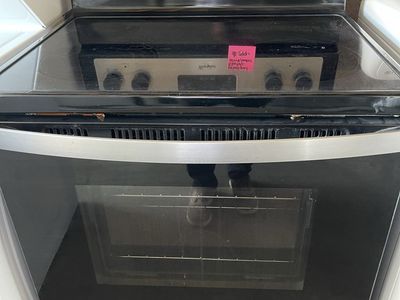GOOD WHIRLPOOL ELECTRIC STAINLESS STOVE OVEN
