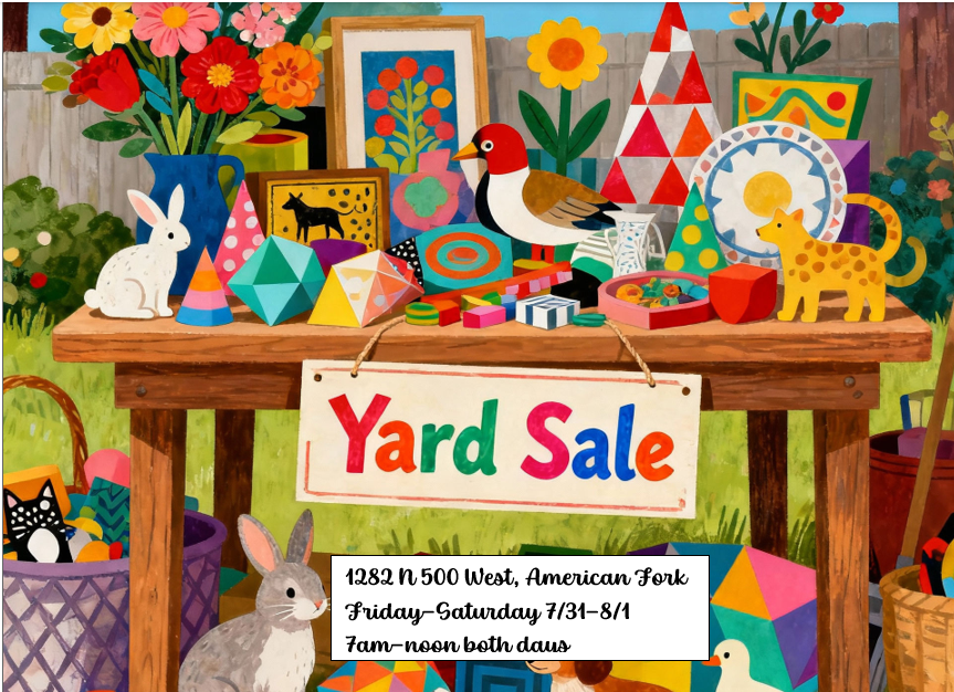 Yard sale / Estate sale Fri-Sat 7/31-8/1 7am-noon both days