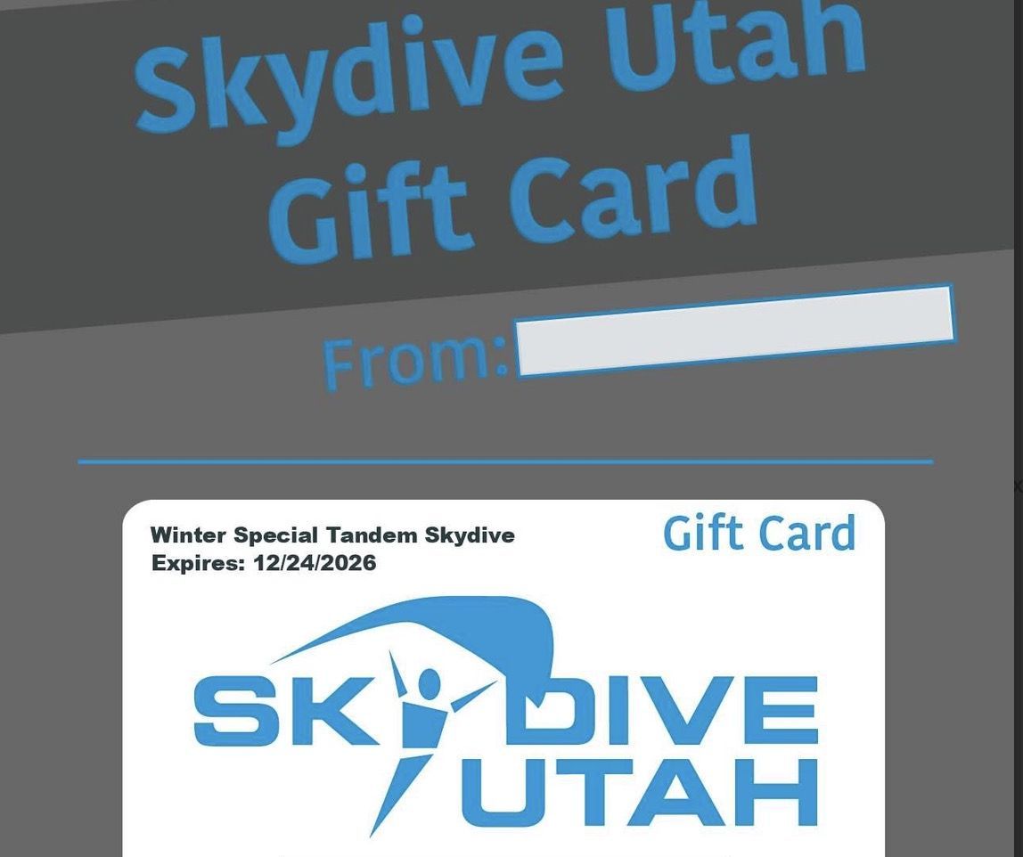 Skydive Utah gift cards