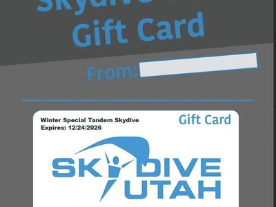 Skydive Utah gift cards